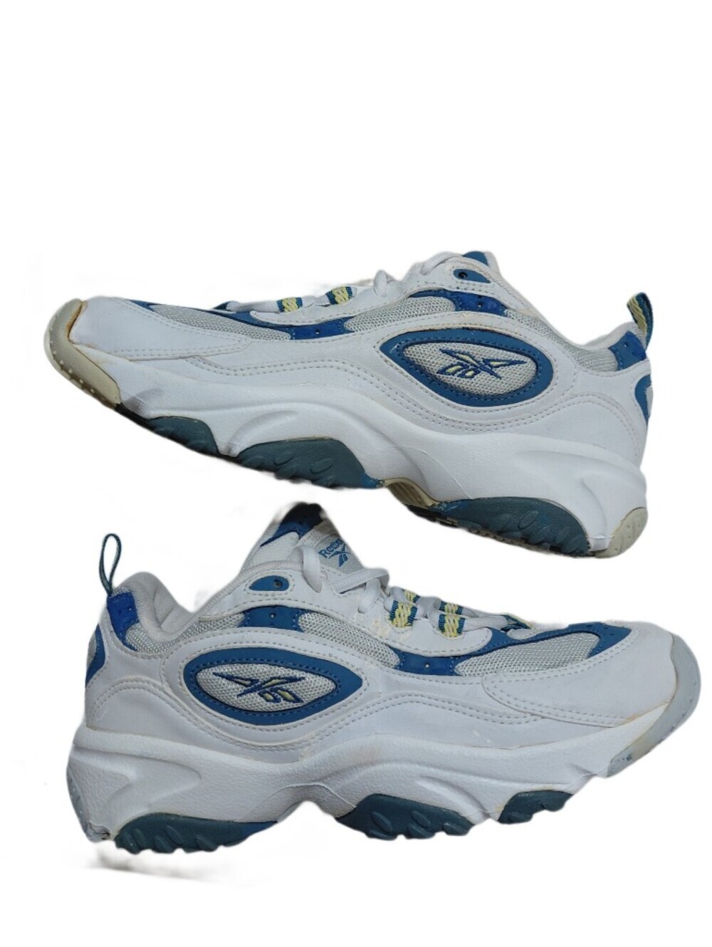 Vintage Y2K Reebok Dmx 1200 White and Blue Women's Size 7 Athletic Sneakers